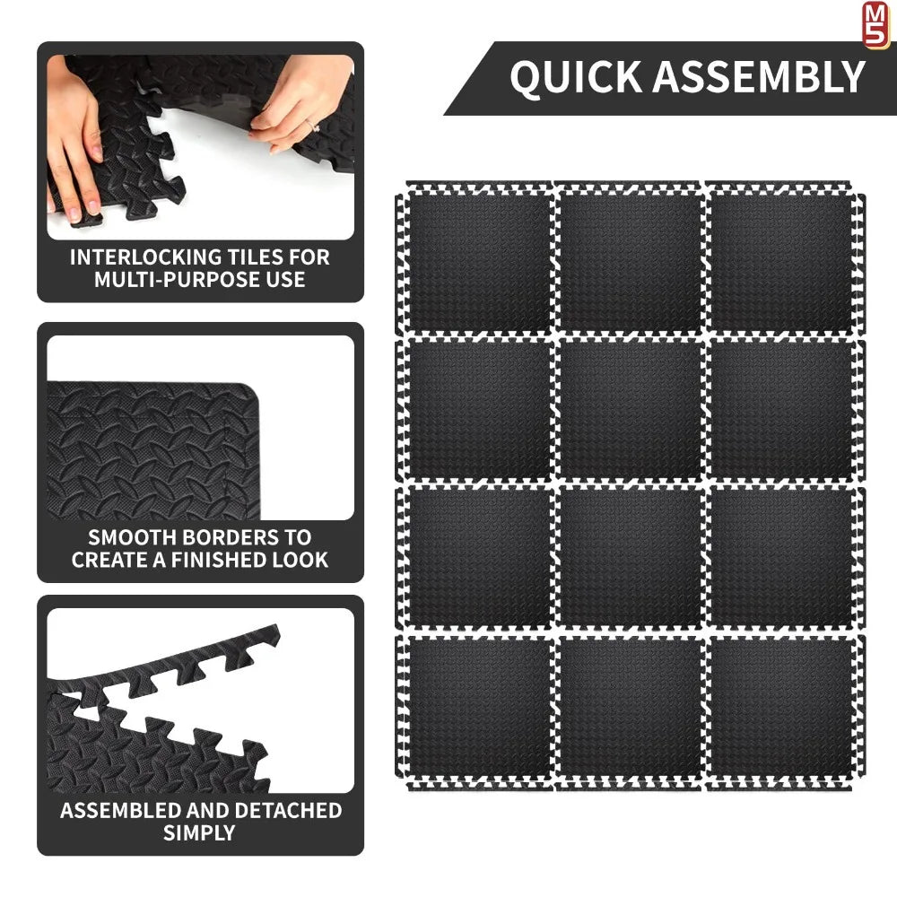 EVA Foam Puzzle Exercise Mat for Home Gym - Smarsty