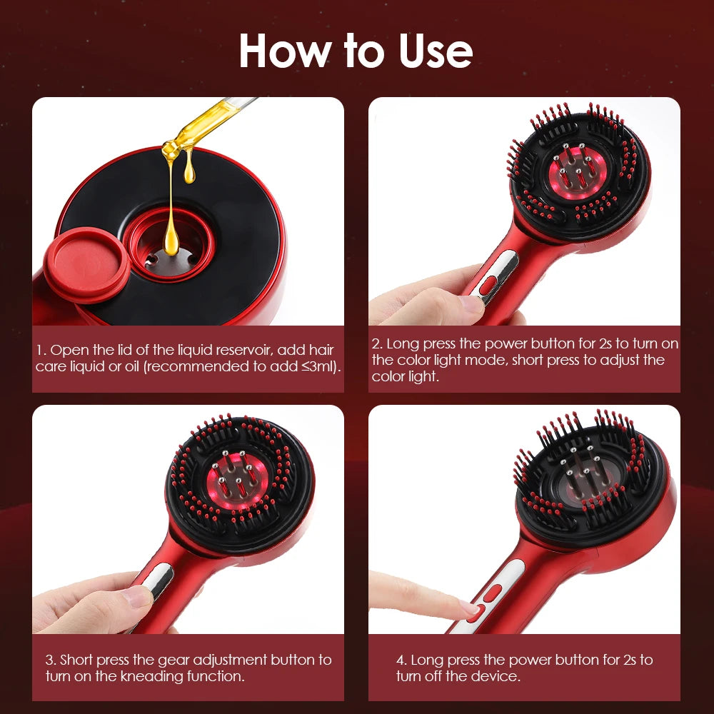 Electric Head Massager Comb for Hair Growth and Relaxation - Smarsty