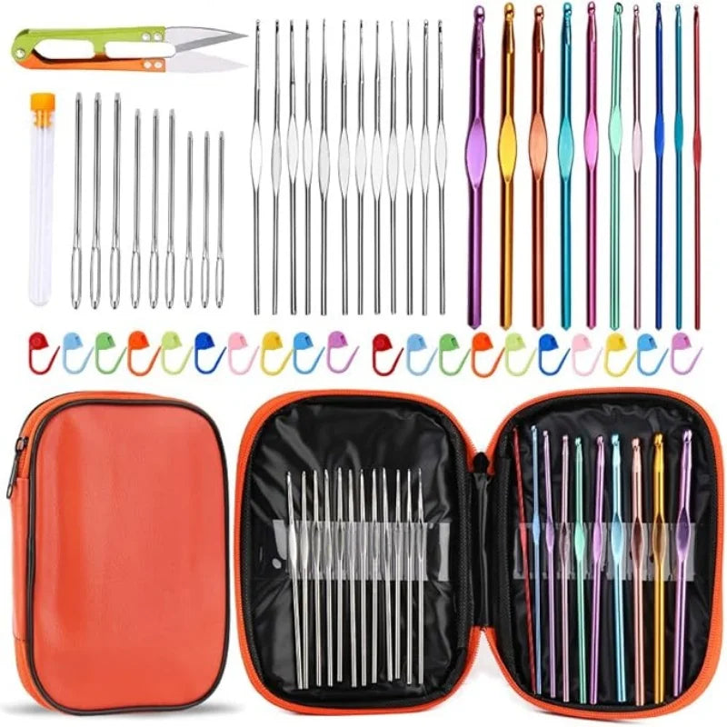 Miusie 54 Pcs Crochet Needles Set With Storage Case - Smarsty