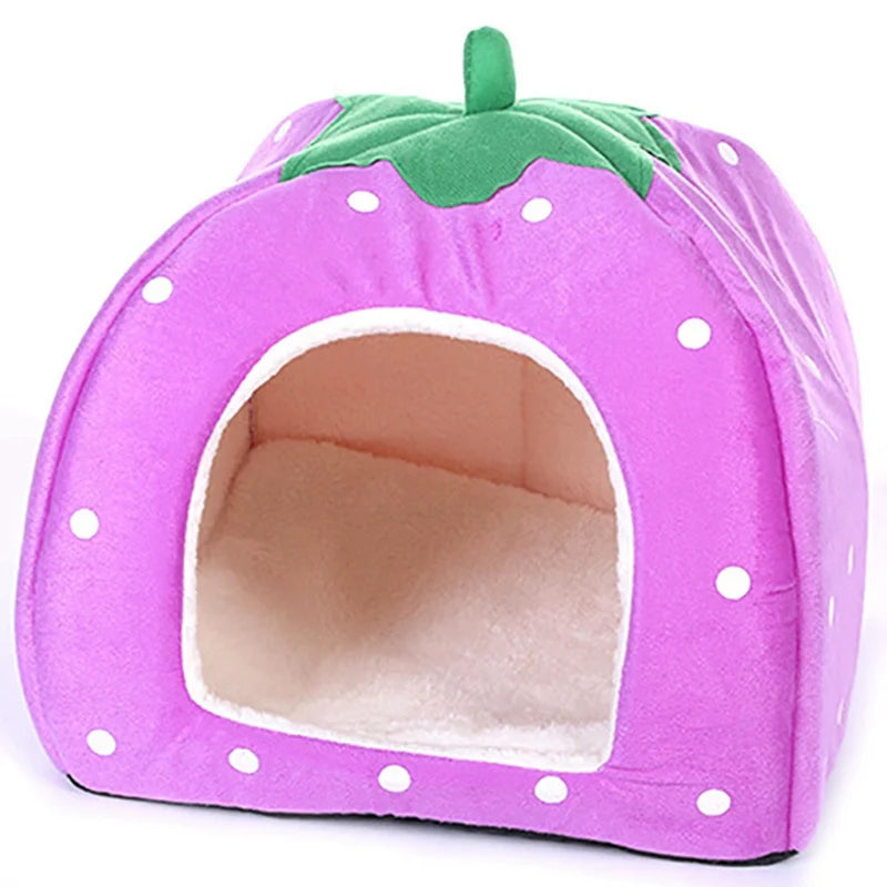 Strawberry Hamster House Cozy Hideout for Small Pets - Smarsty