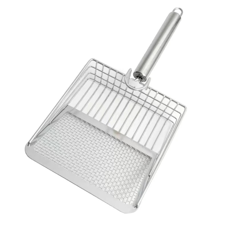 Stainless Steel Cat Litter Scoop With Wooden Handle - Smarsty
