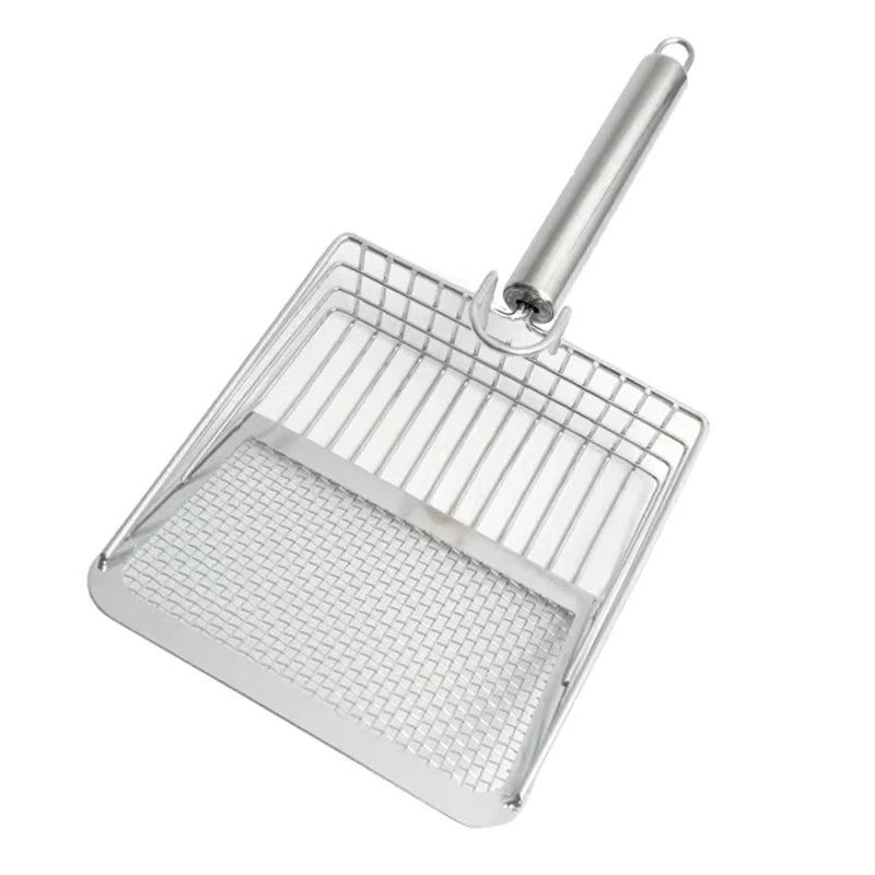 Stainless Steel Cat Litter Scoop With Wooden Handle - Smarsty
