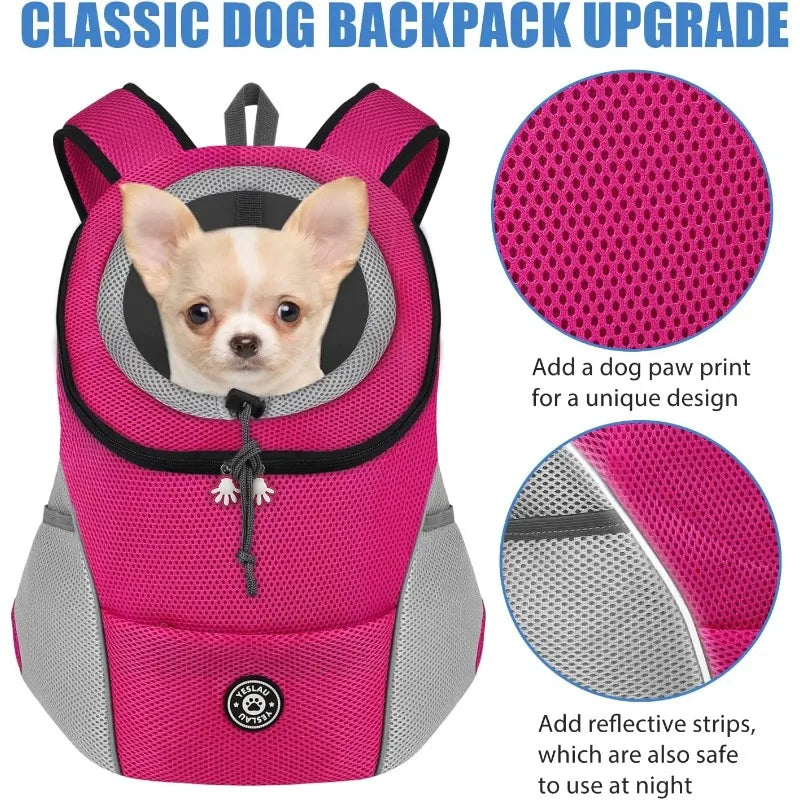 Portable Travel Dog Carrier Backpack with Breathable Mesh - Smarsty