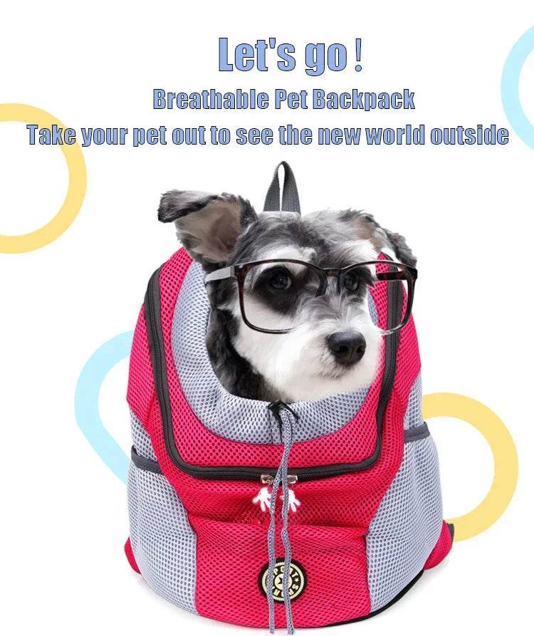Portable Travel Dog Carrier Backpack with Breathable Mesh - Smarsty