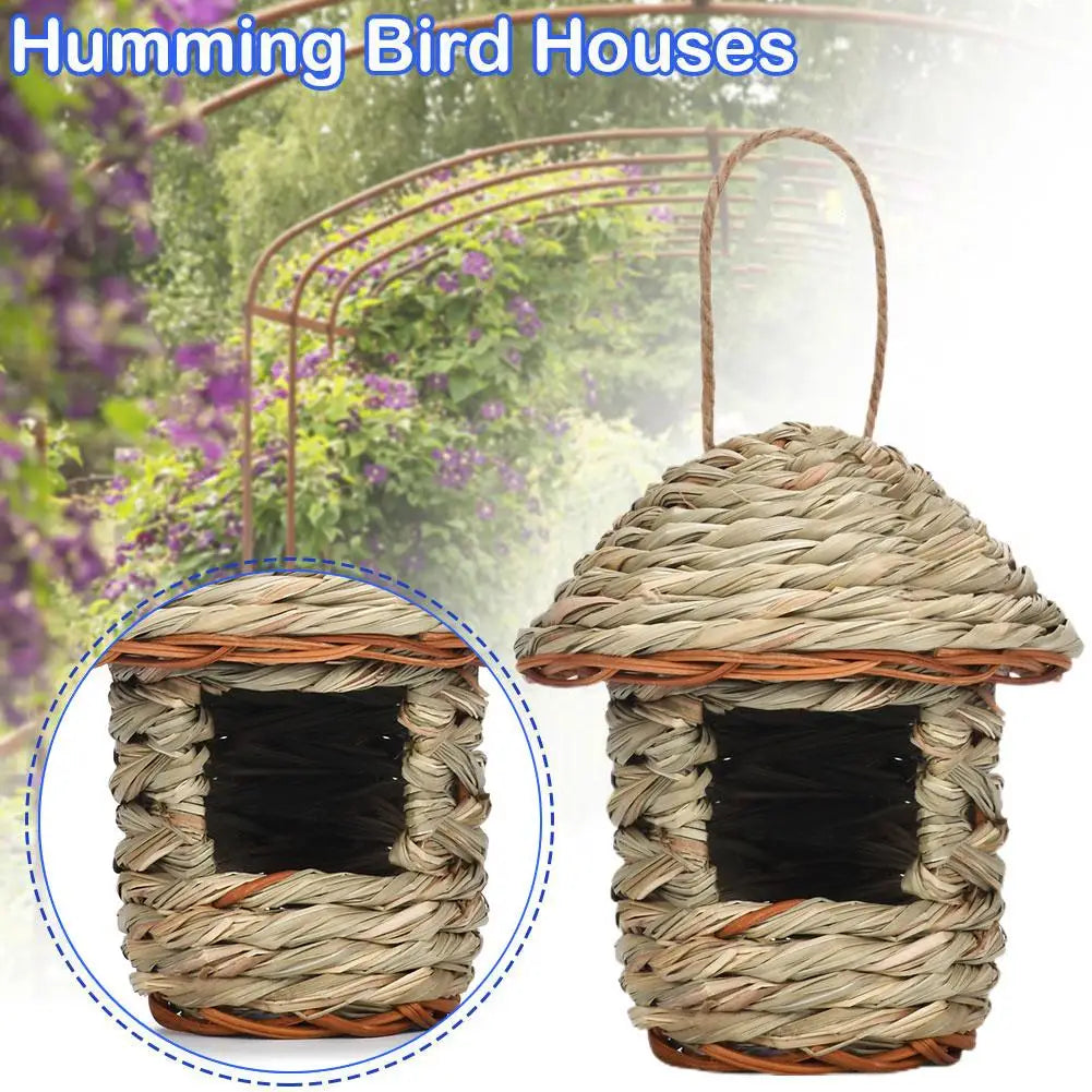 Handwoven Straw Bird Nest for Parrots Outdoor Use - Smarsty