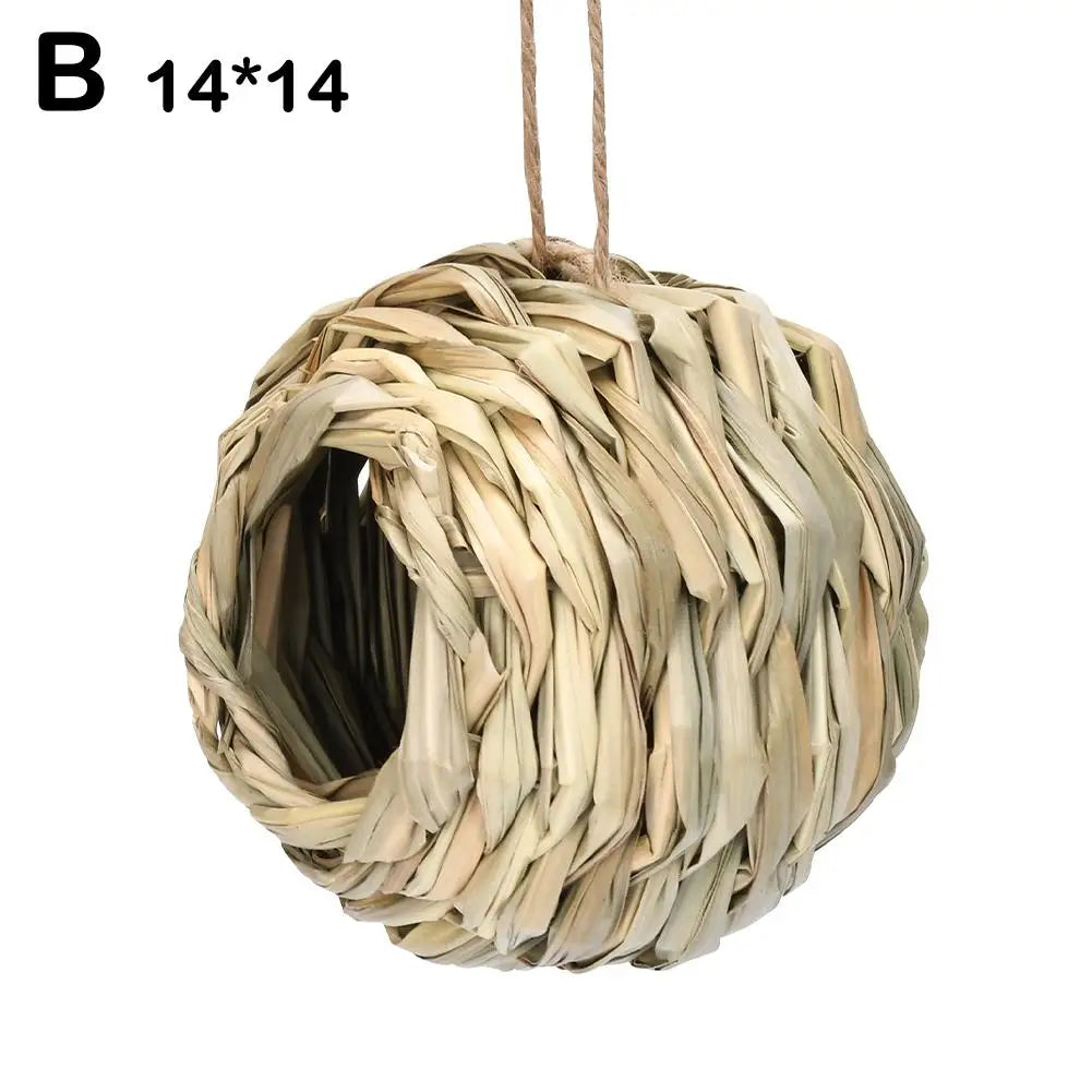Handwoven Straw Bird Nest for Parrots Outdoor Use - Smarsty