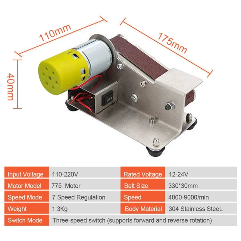 Mini Electric Belt Sander for Efficient Woodworking - Smarsty