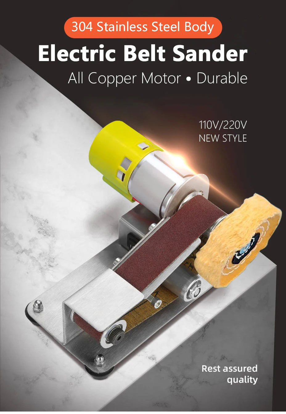 Mini Electric Belt Sander for Efficient Woodworking - Smarsty
