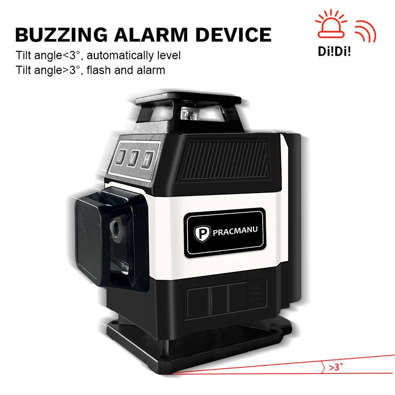 Pracmanu Mini 4D Green Laser Level with Self-Leveling Precision - Smarsty