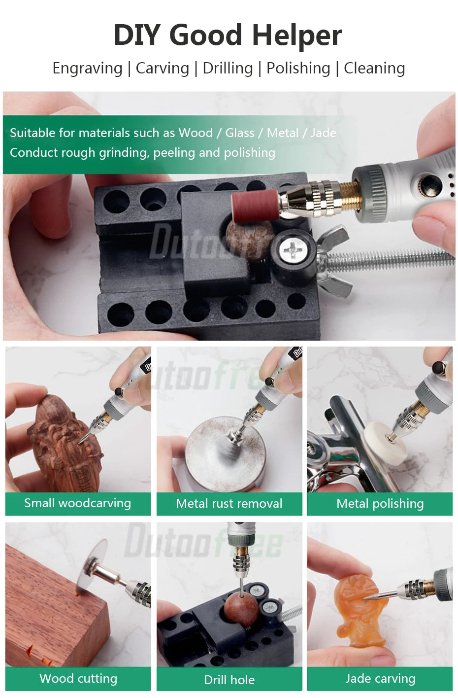 USB Cordless Mini Drill with Variable Speed and Accessories - Smarsty