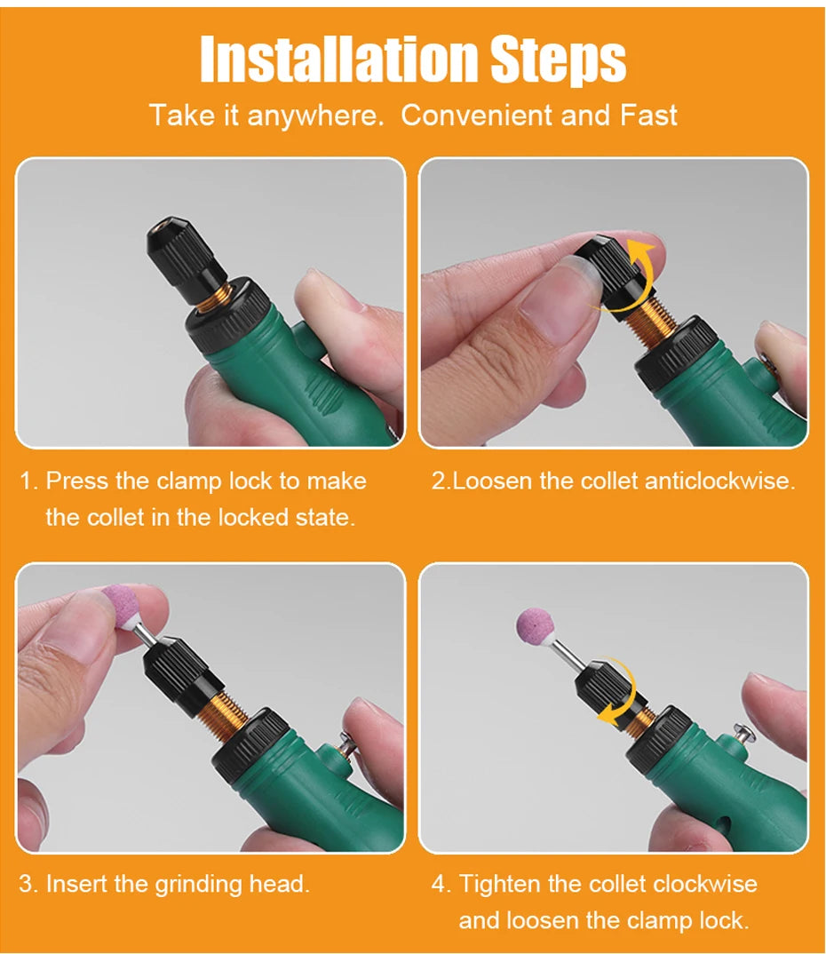 USB Cordless Mini Drill with Variable Speed and Accessories - Smarsty