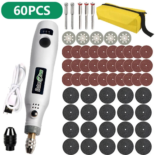 USB Cordless Mini Drill with Variable Speed and Accessories - Smarsty