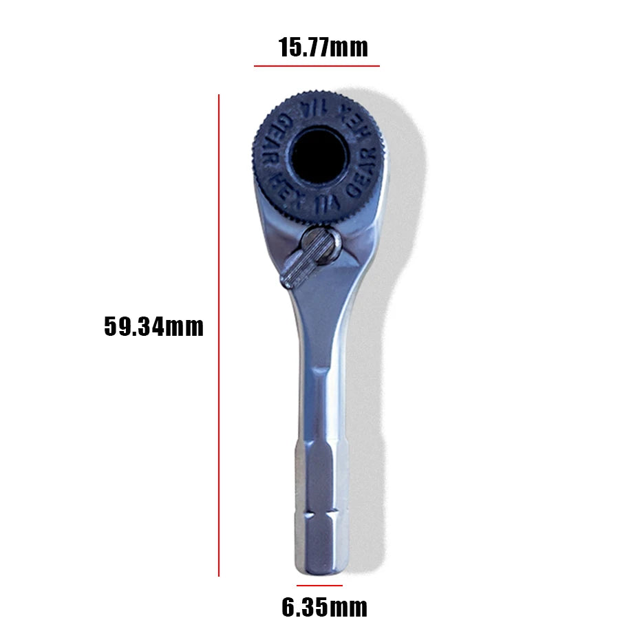 Multifunctional 1/4 Inch Ratchet Wrench with Insulated Handle - Smarsty