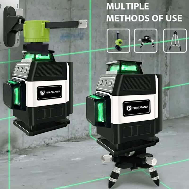 Pracmanu Mini 16 Lines Green Laser Level with Remote Control - Smarsty