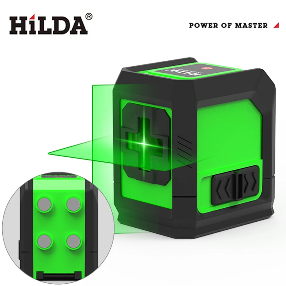 HILDA Green Laser Level with Magnetic Support and Precision - Smarsty
