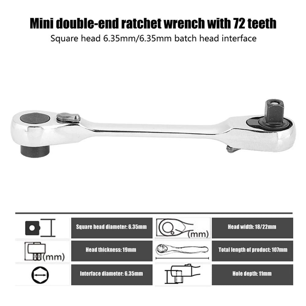 Mini Ratchet Wrench Double Ended for Fast Repairs - Smarsty