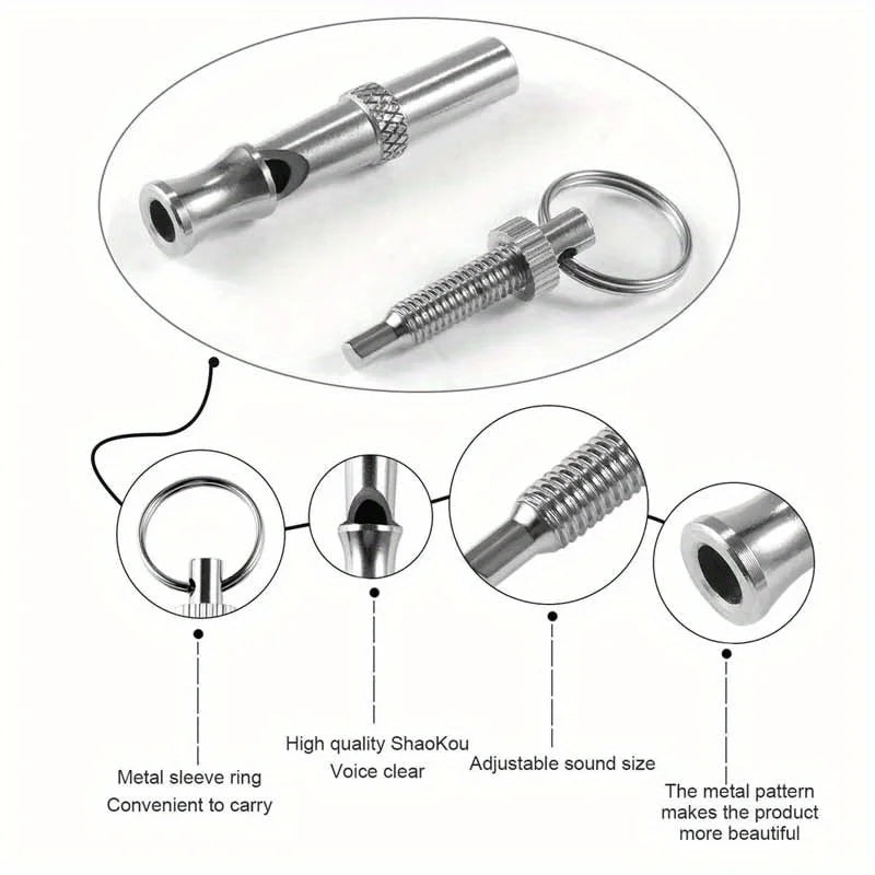 Adjustable Dog Whistle for Bark Control with Keychain - Smarsty
