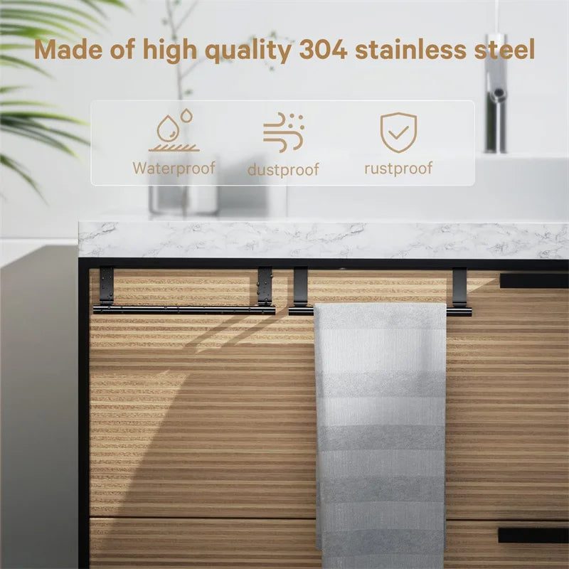Stainless Steel Over Door Towel Rack for Space Saving - Smarsty