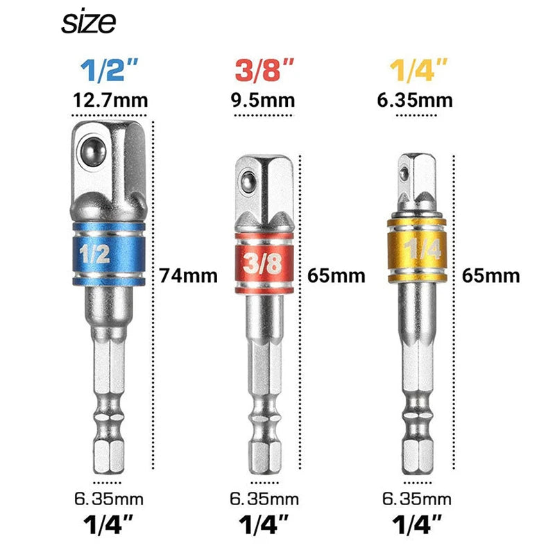 3pcs Quick Release Screwdriver Bit Holder Set - Smarsty