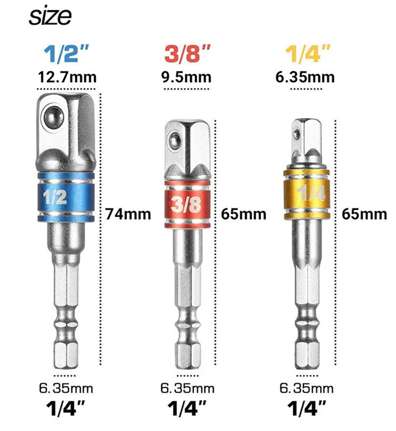 3pcs Quick Release Screwdriver Bit Holder Set - Smarsty