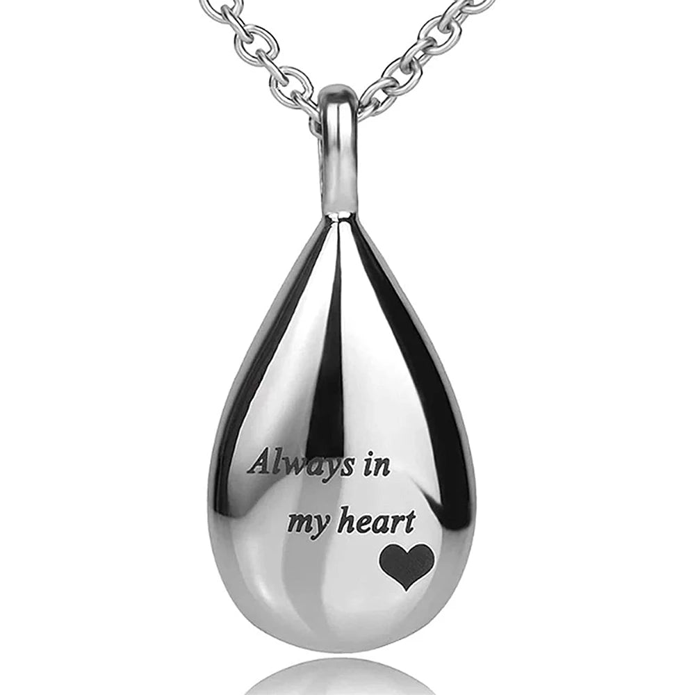 Teardrop Ashes Necklace Elegant Cremation Jewelry - Smarsty
