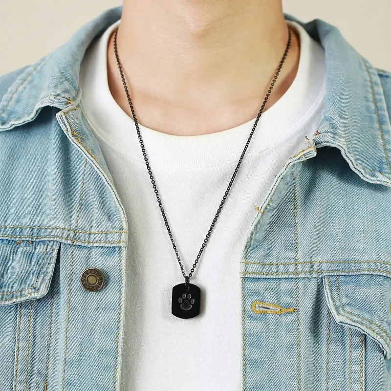 Cremation Jewelry Paw Print Urn Necklace for Pets - Smarsty