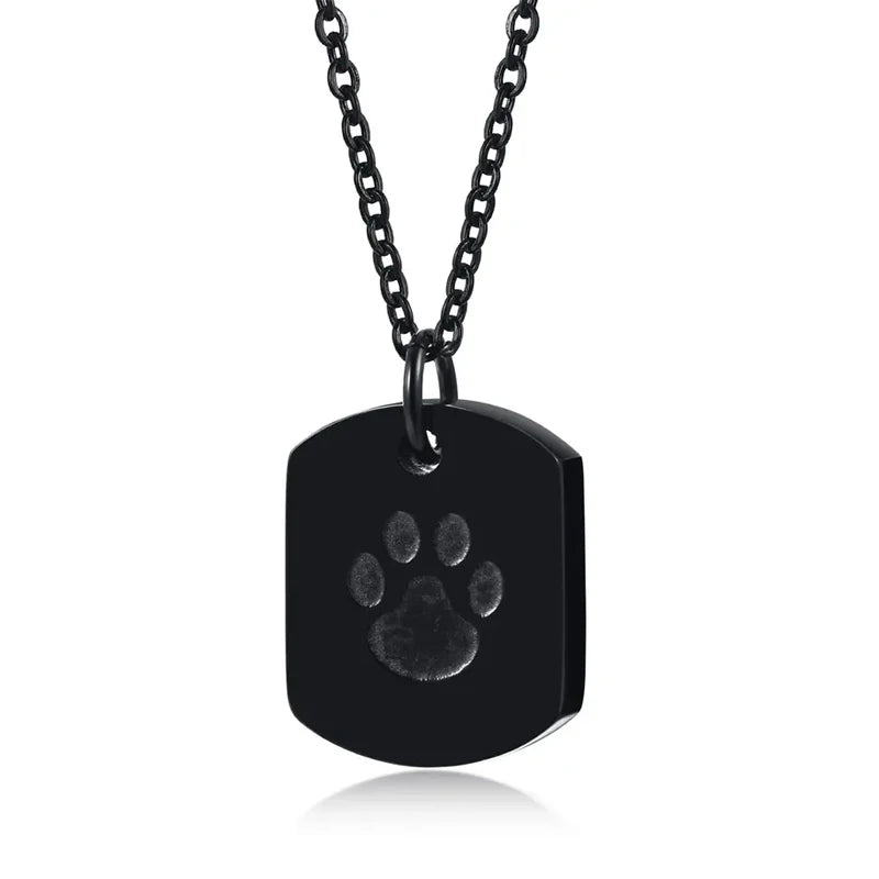 Cremation Jewelry Paw Print Urn Necklace for Pets - Smarsty