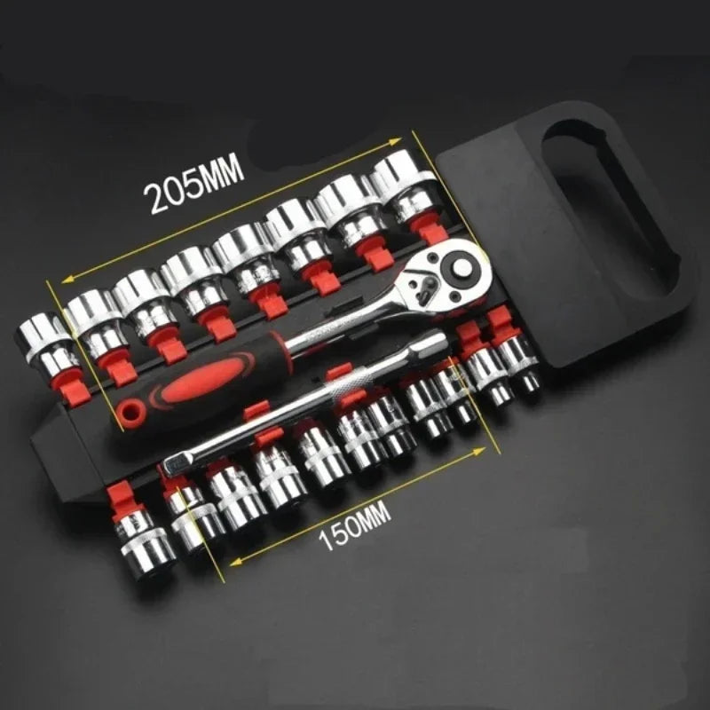 Durable 1/4 Inch Ratchet Socket Wrench Set - Smarsty
