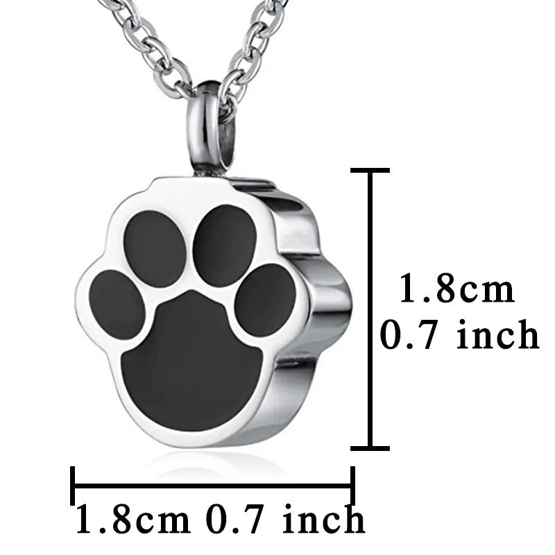 Pet Paw Print Cremation Jewelry Necklace for Ashes - Smarsty