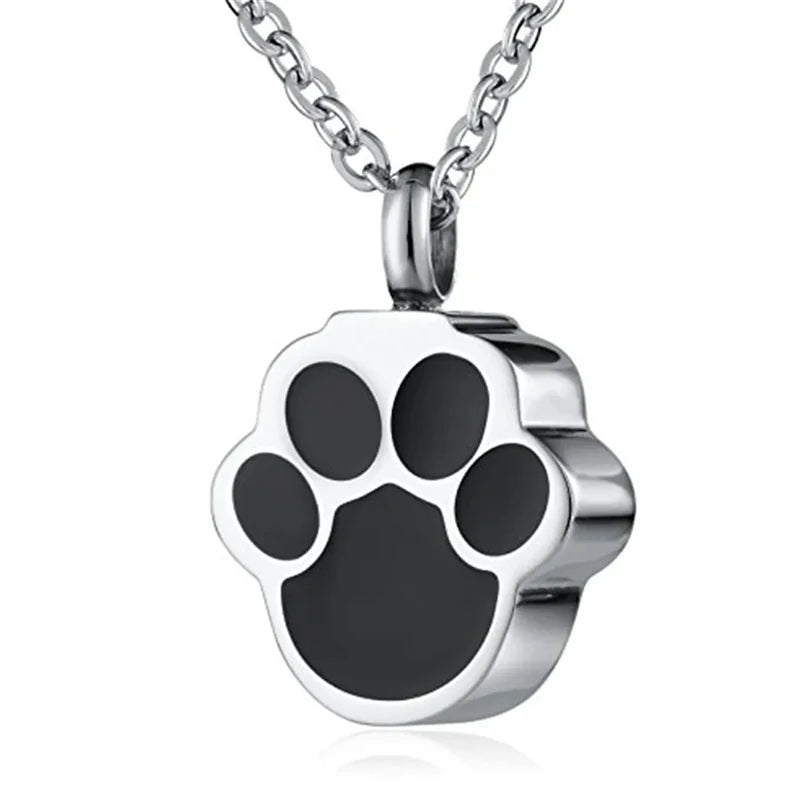 Pet Paw Print Cremation Jewelry Necklace for Ashes - Smarsty