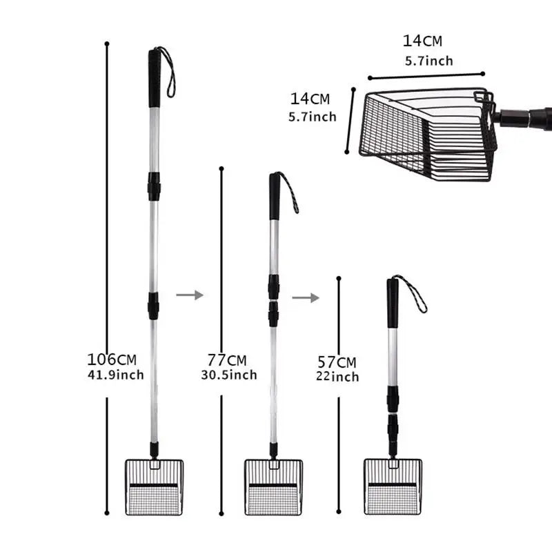 Retractable Chicken Coop Rake with Ergonomic Handle - Smarsty