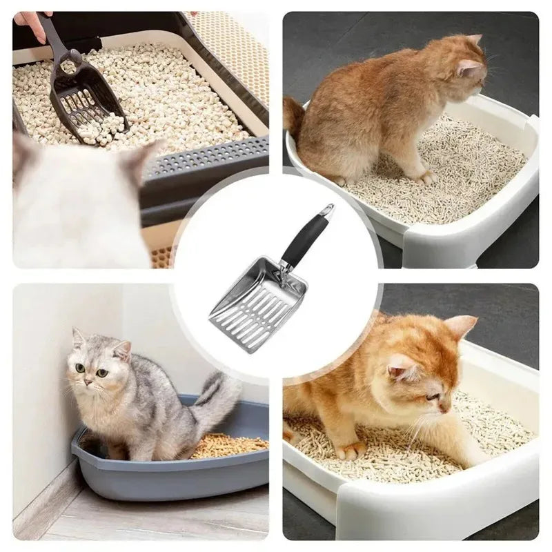 Stainless Steel Cat Litter Scoop with Long Handle - Smarsty