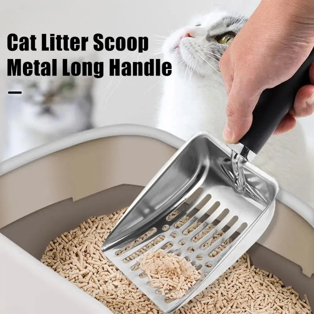 Stainless Steel Cat Litter Scoop with Long Handle - Smarsty
