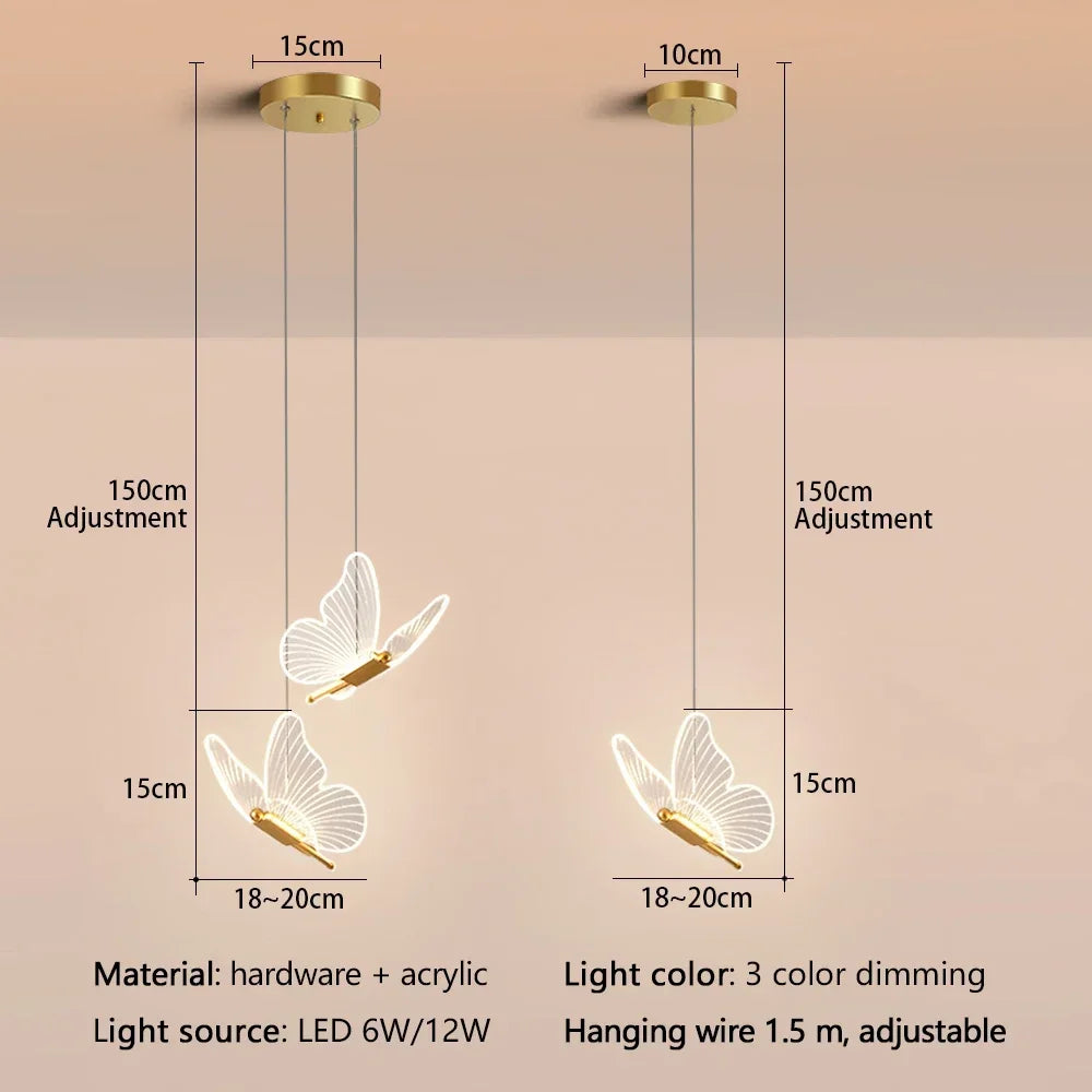 Modern LED Butterfly Pendant Light for Stylish Home Decor - Smarsty