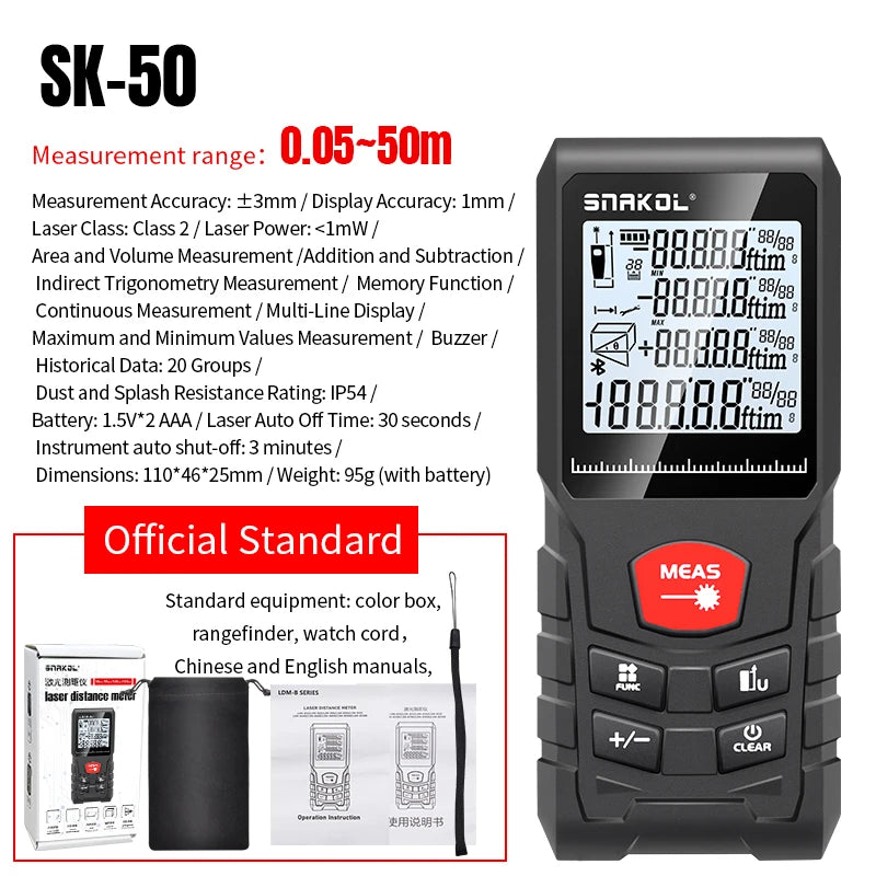 Snakol Laser Distance Meter with High Accuracy Measurement - Smarsty