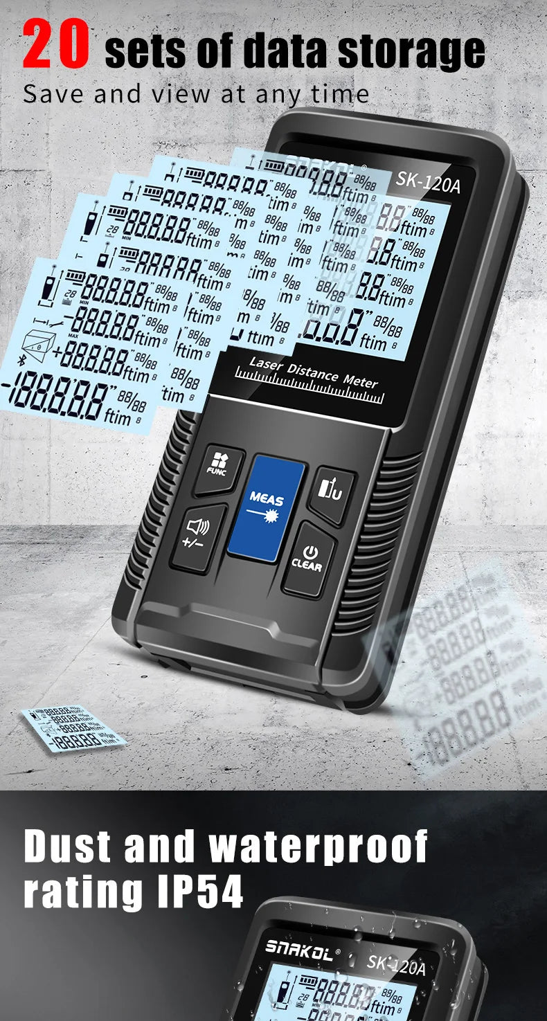 Snakol Laser Distance Meter with Rechargeable Battery - Smarsty