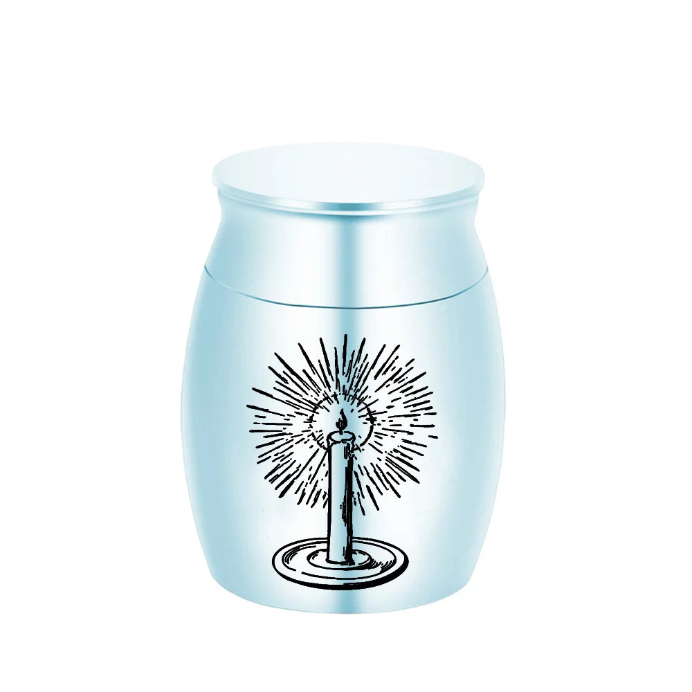Mini Urns for Ashes with Elegant Candle Carving - Smarsty