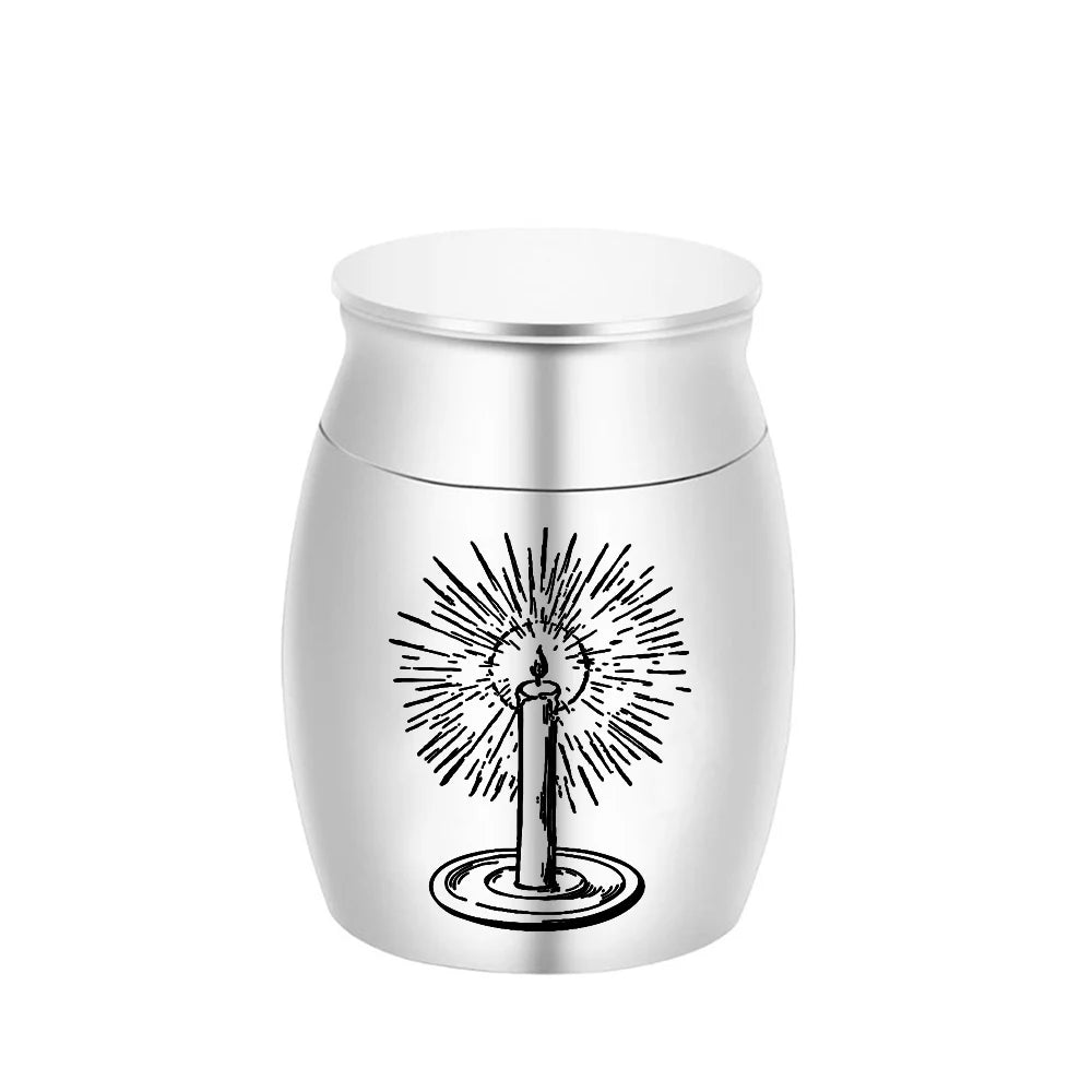 Mini Urns for Ashes with Elegant Candle Carving - Smarsty