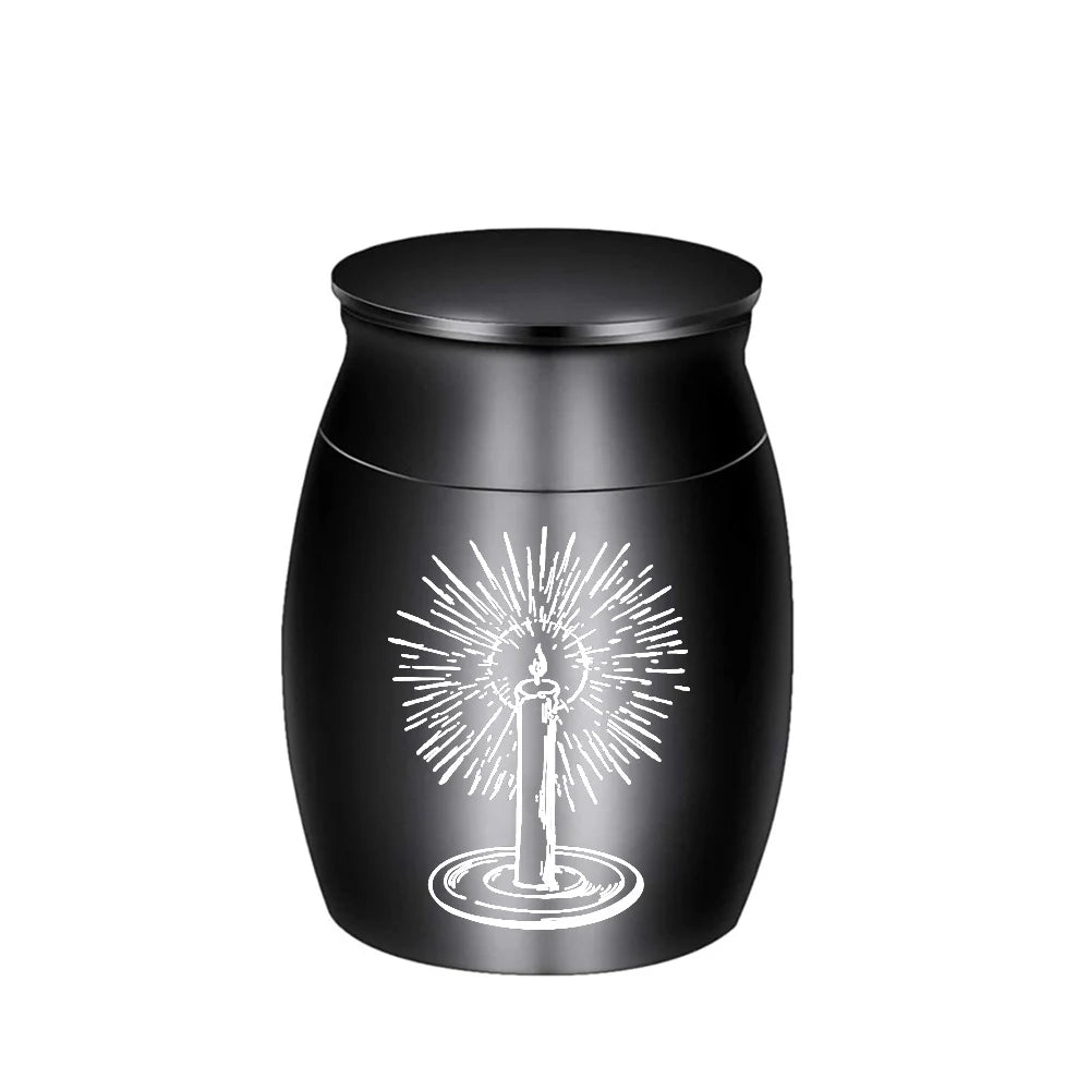 Mini Urns for Ashes with Elegant Candle Carving - Smarsty