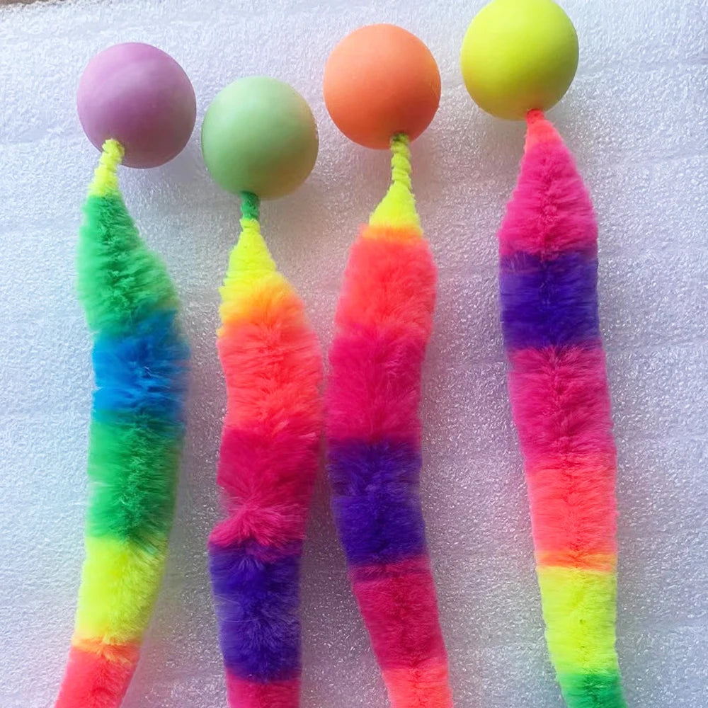 Interactive Colorful Bouncing Ball Cat Toy for Indoor Fun - Smarsty