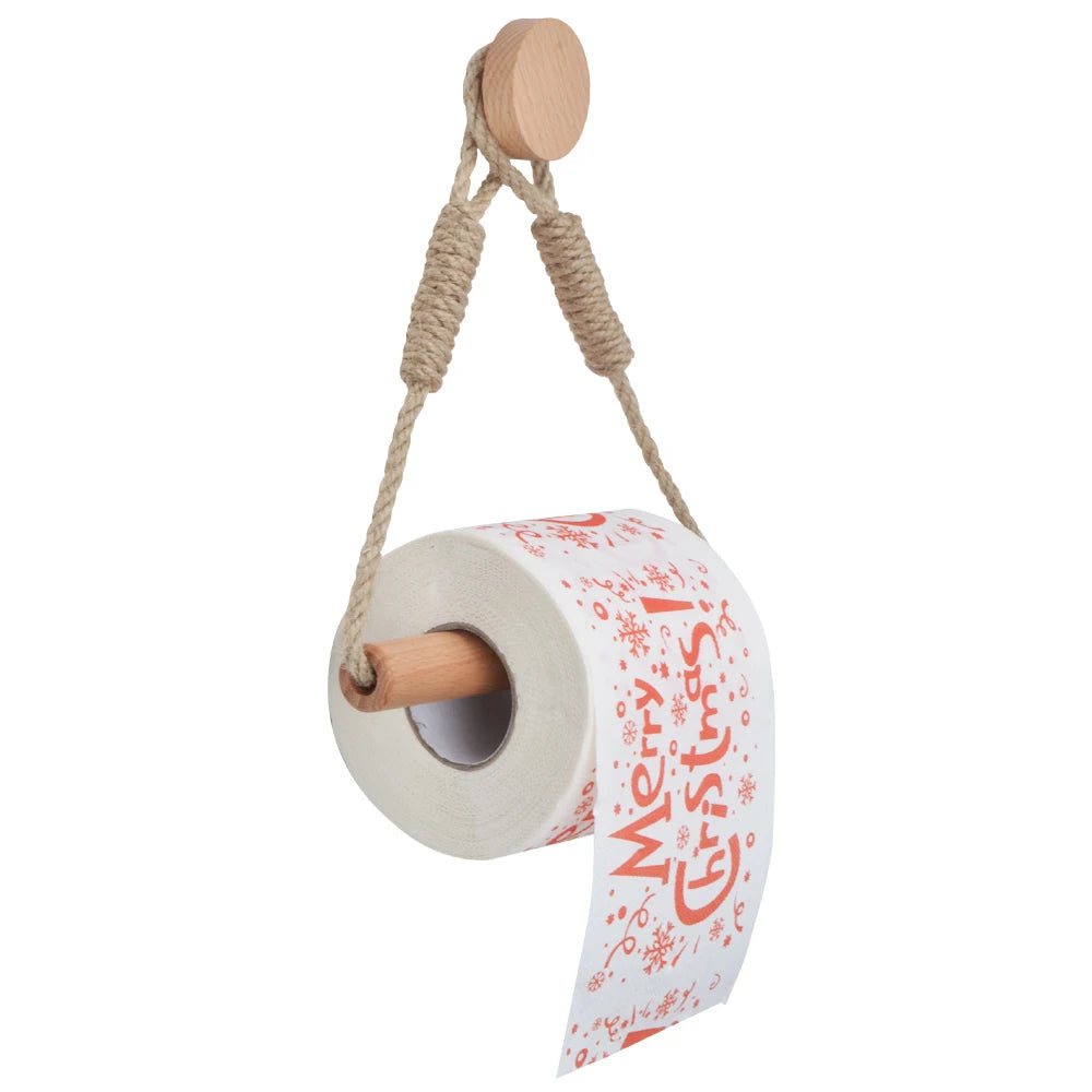 Wooden Wall Mounted Toilet Paper Holder with Towel Rack - Smarsty