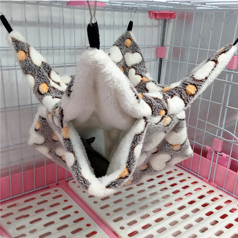 Cozy Fleece Hamster Hideout Bed for Small Pets - Smarsty