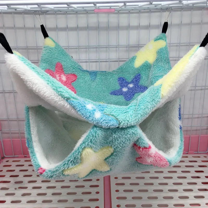 Cozy Fleece Hamster Hideout Bed for Small Pets - Smarsty