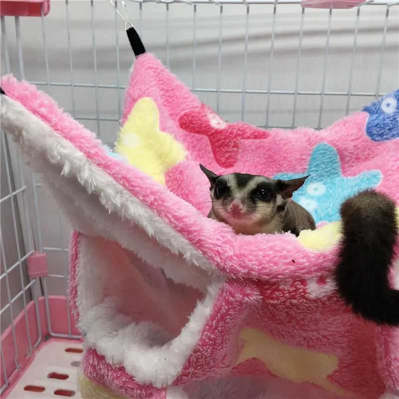 Cozy Fleece Hamster Hideout Bed for Small Pets - Smarsty