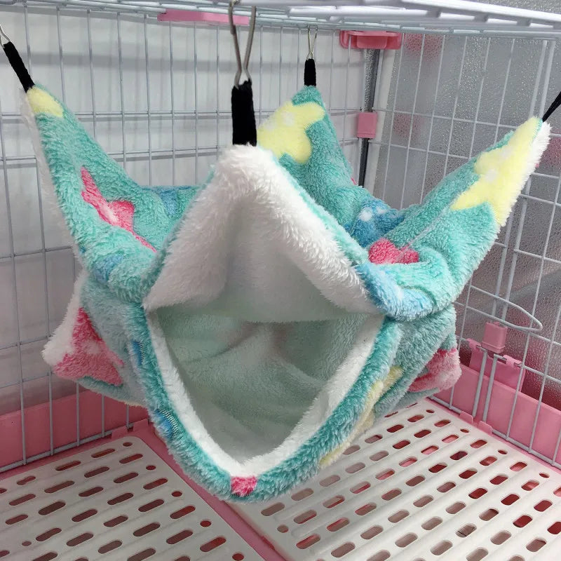 Cozy Fleece Hamster Hideout Bed for Small Pets - Smarsty