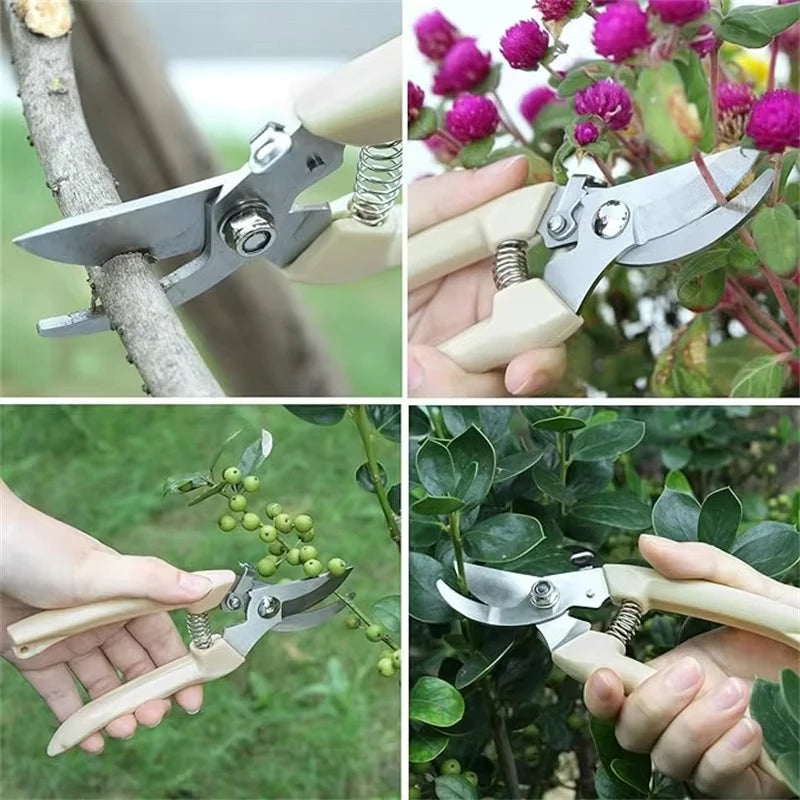 Stainless Steel Pruning Scissors for Effortless Garden Cutting - Smarsty