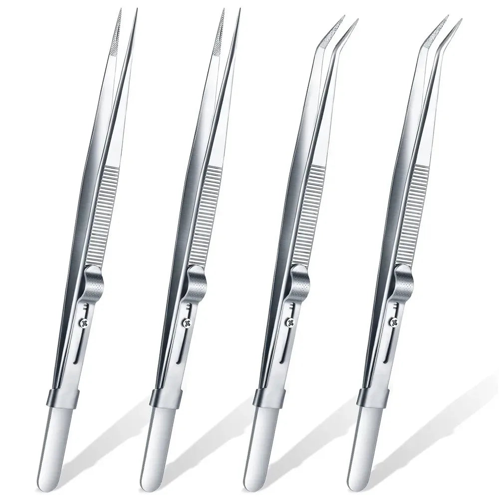 Stainless Steel Adjustable Antistatic Tweezers for Precision Tooling - Smarsty