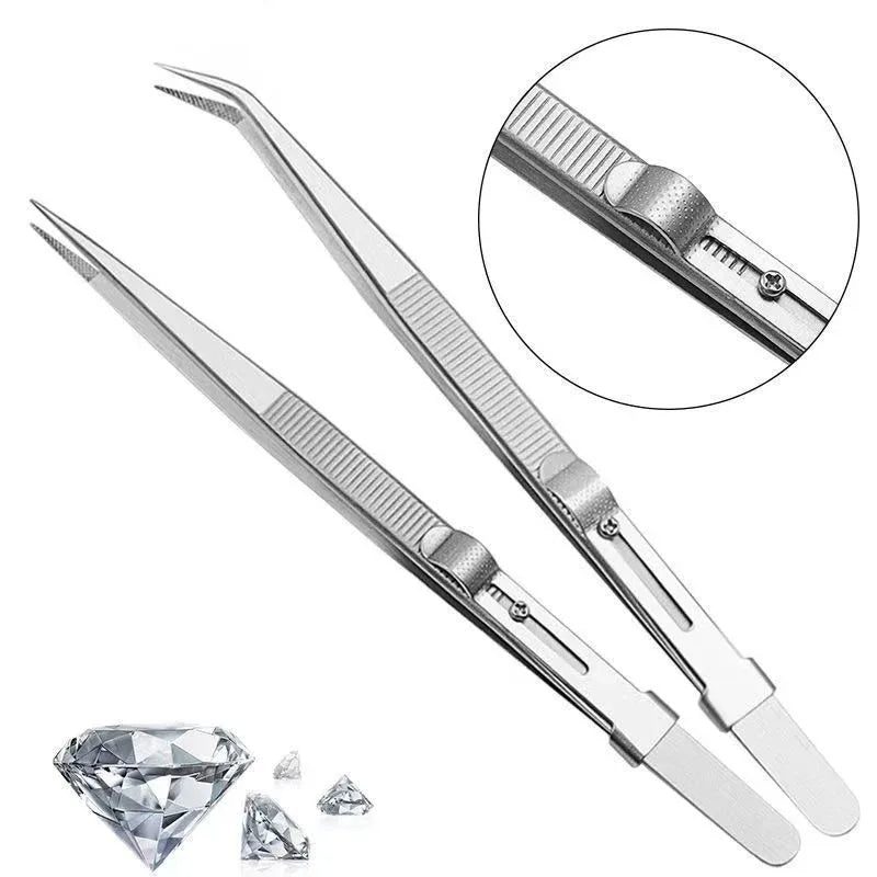 Stainless Steel Adjustable Antistatic Tweezers for Precision Tooling - Smarsty