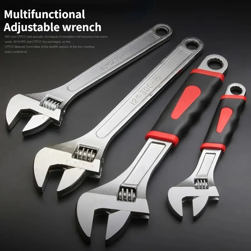 Heavy-Duty Adjustable Wrench for Automotive and Bathroom Repairs - Smarsty