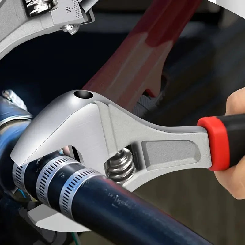 Heavy-Duty Adjustable Wrench for Automotive and Bathroom Repairs - Smarsty